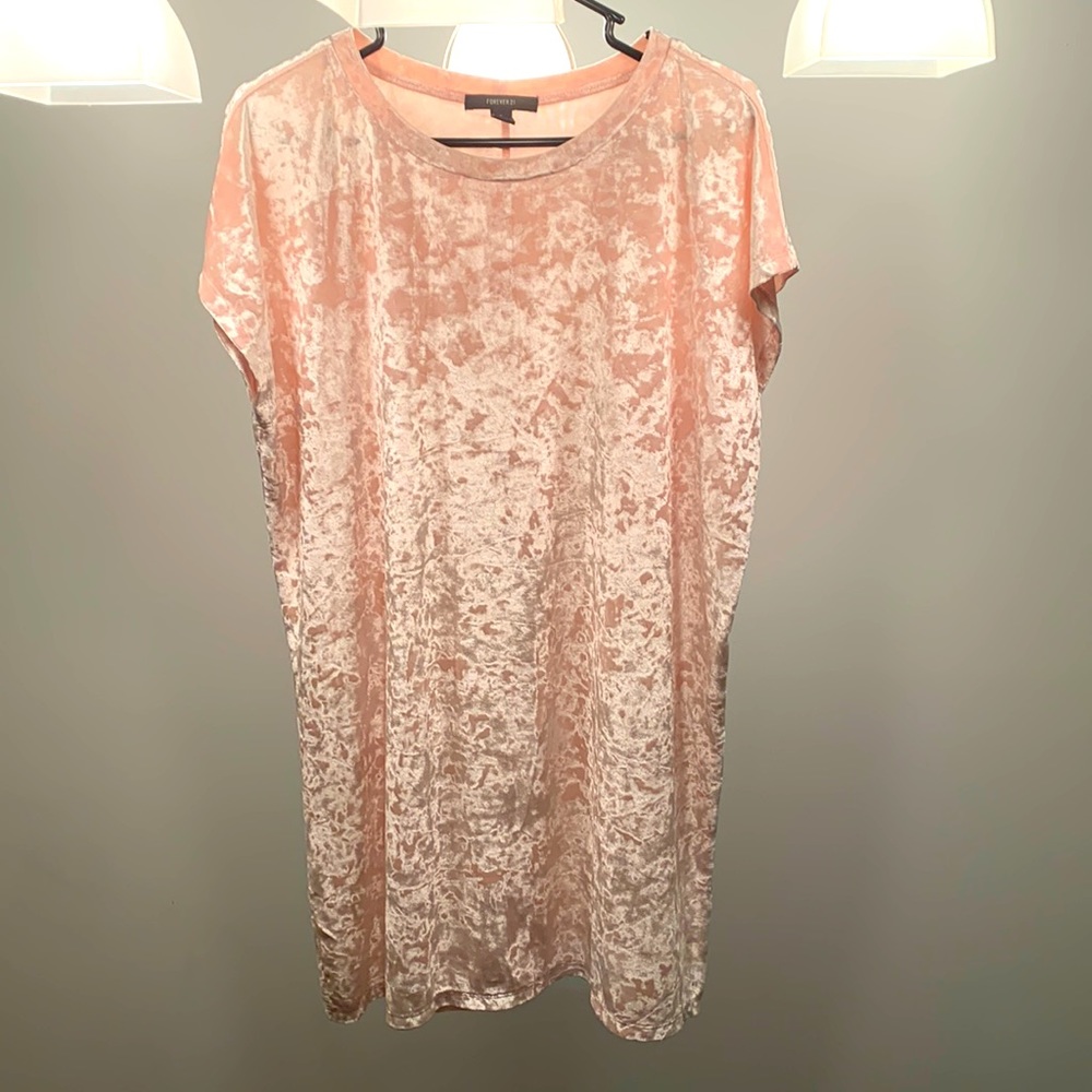 Crushed Velvet soft shift dress or swimsuit cover up size m